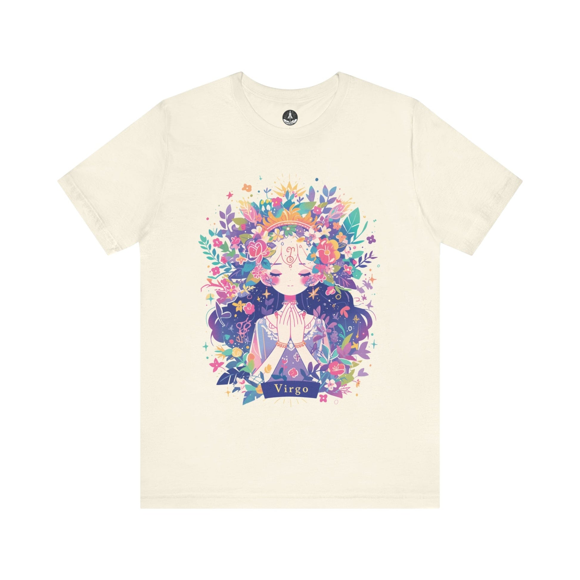 T-Shirt Natural / S Neon Blossom Virgo TShirt: Luminous Purity