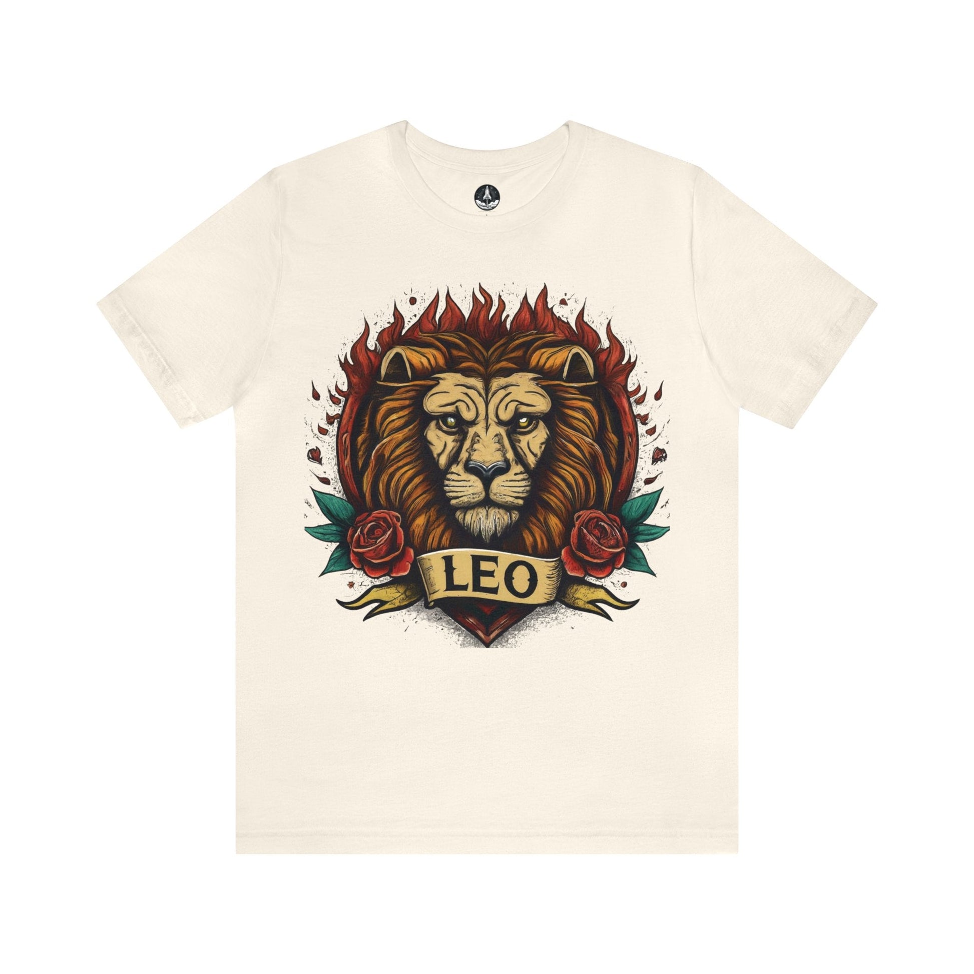 T-Shirt Natural / S Old School Leo Heart Tattoo T-Shirt