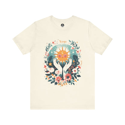 T-Shirt Natural / S Sunlit Maiden Virgo TShirt: Blossoming with Detail