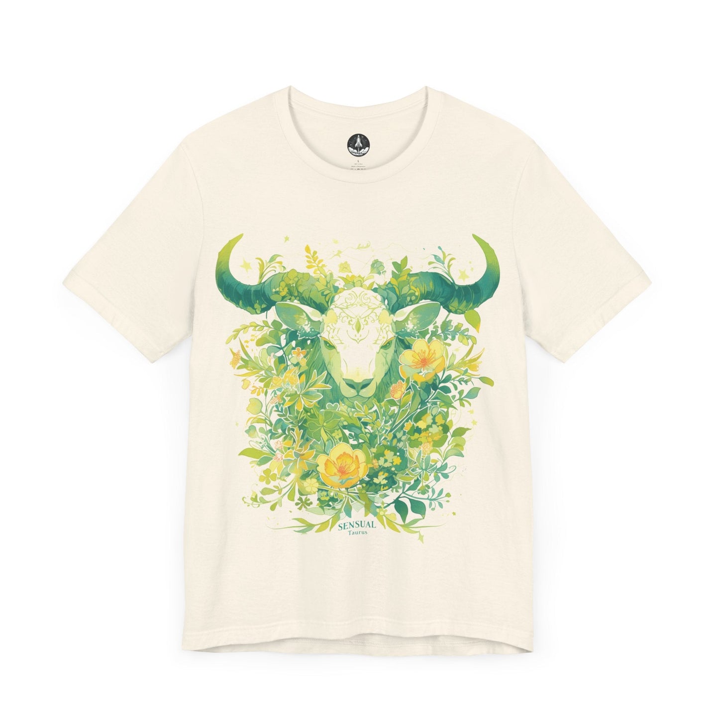 T-Shirt Natural / S Taurus in Bloom: Astrology Garden T-Shirt