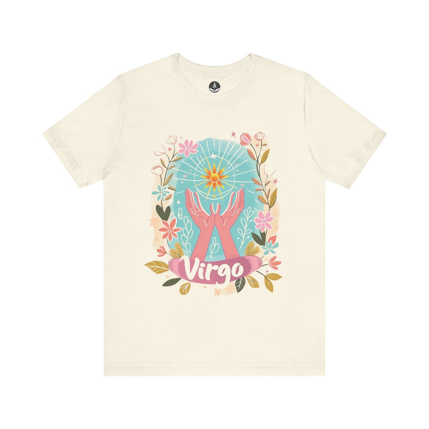 T-Shirt Natural / S Virgo's Bloom TShirt: Nurturing Nature's Beauty