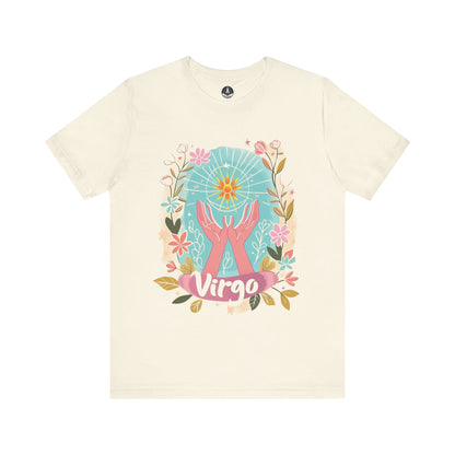 T-Shirt Natural / S Virgo's Bloom TShirt: Nurturing Nature's Beauty