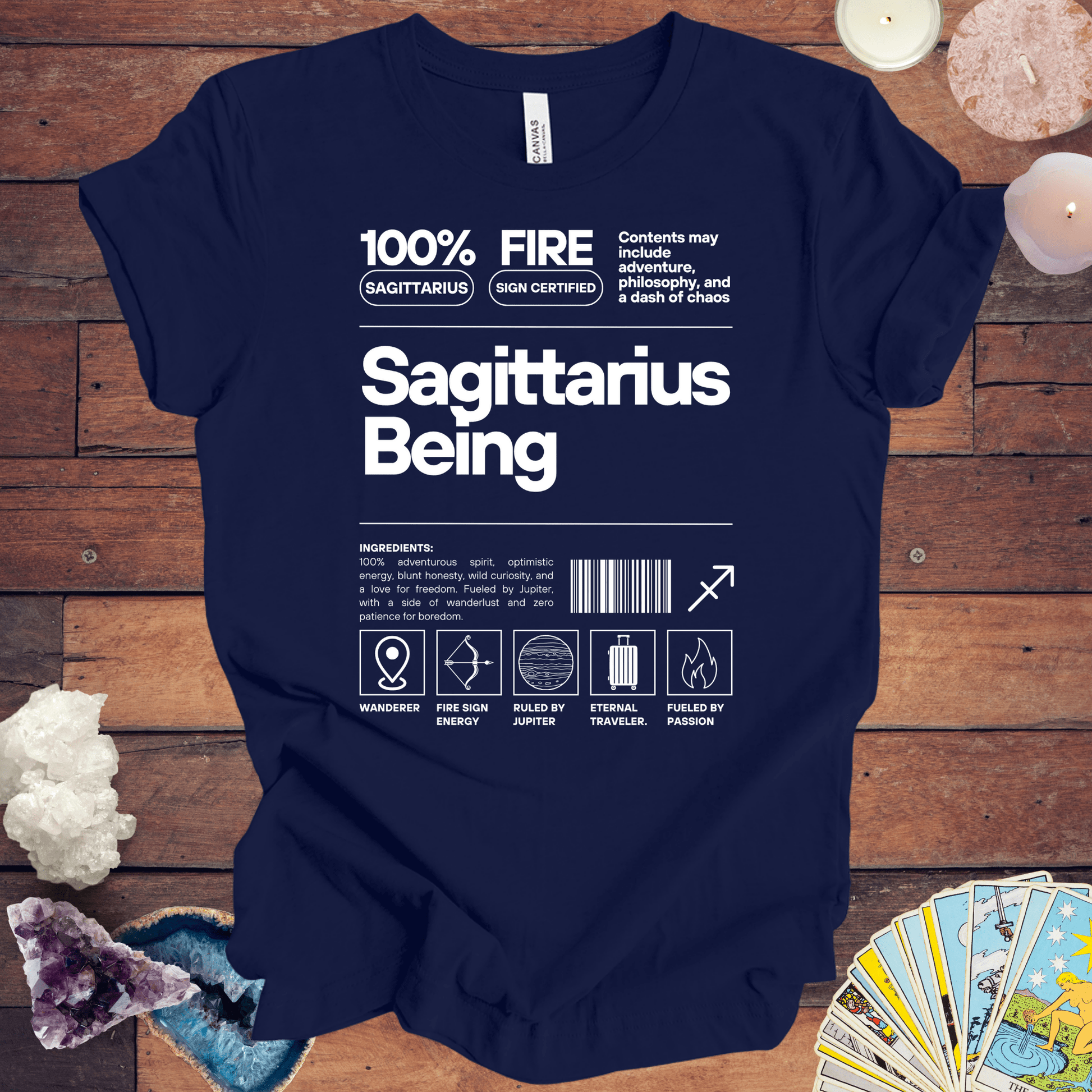 T-Shirt Navy / S Sagittarius Being - Zodiac-Inspired T-Shirt