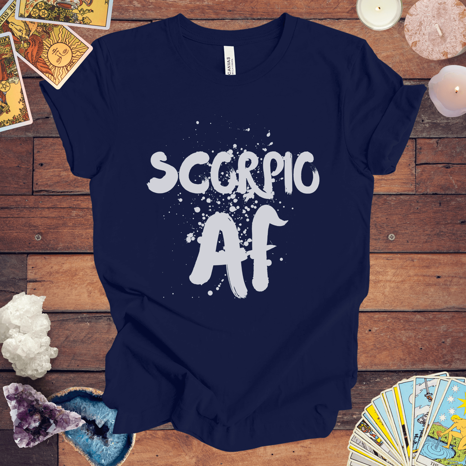 T-Shirt Navy / S Scorpio AF - Fierce Zodiac Tee