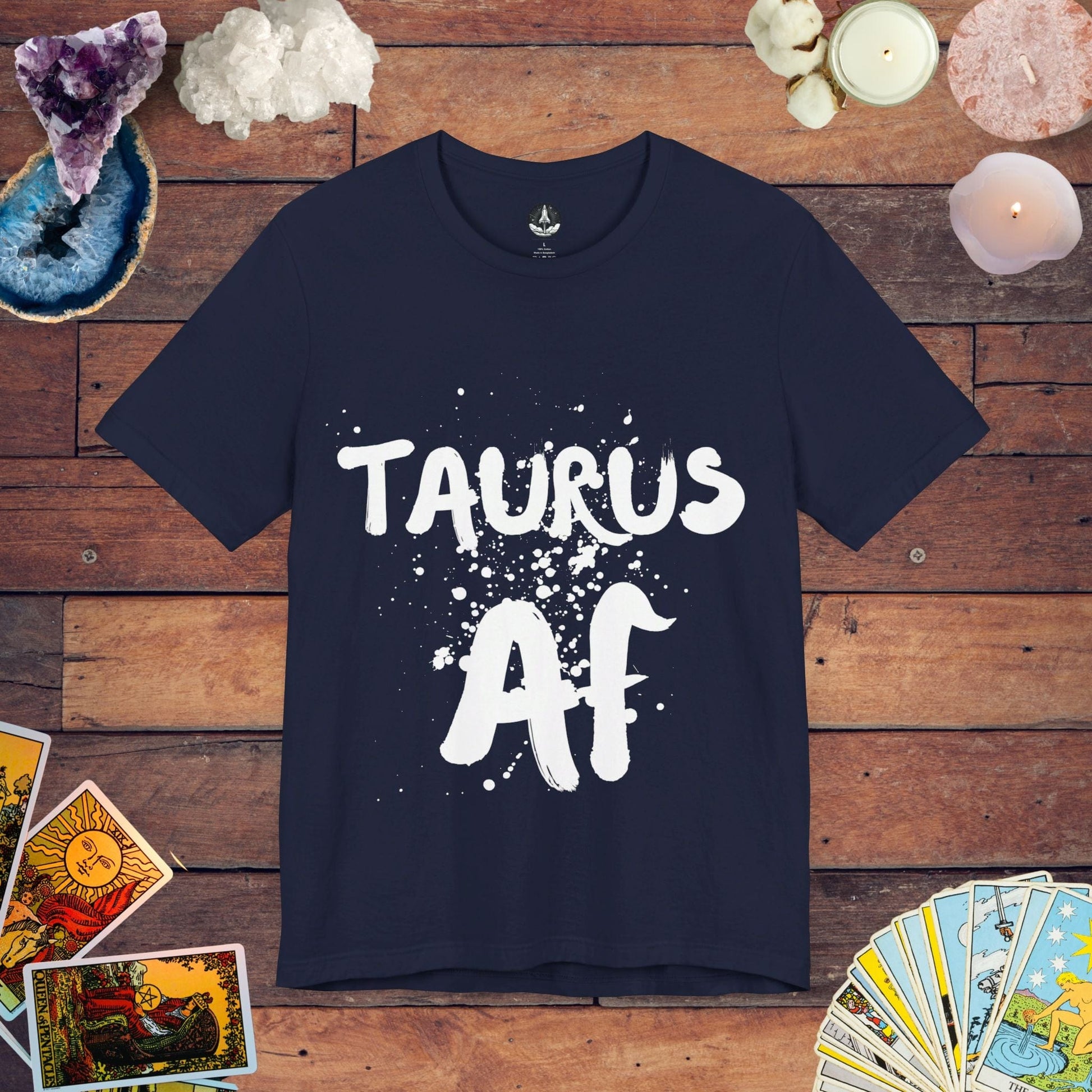 T-Shirt Navy / S Taurus AF  - Confident Zodiac T-Shirt