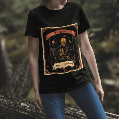 T-Shirt Nightmare Night of Shadows Tarot Card T-Shirt - Halloween Limited Edition