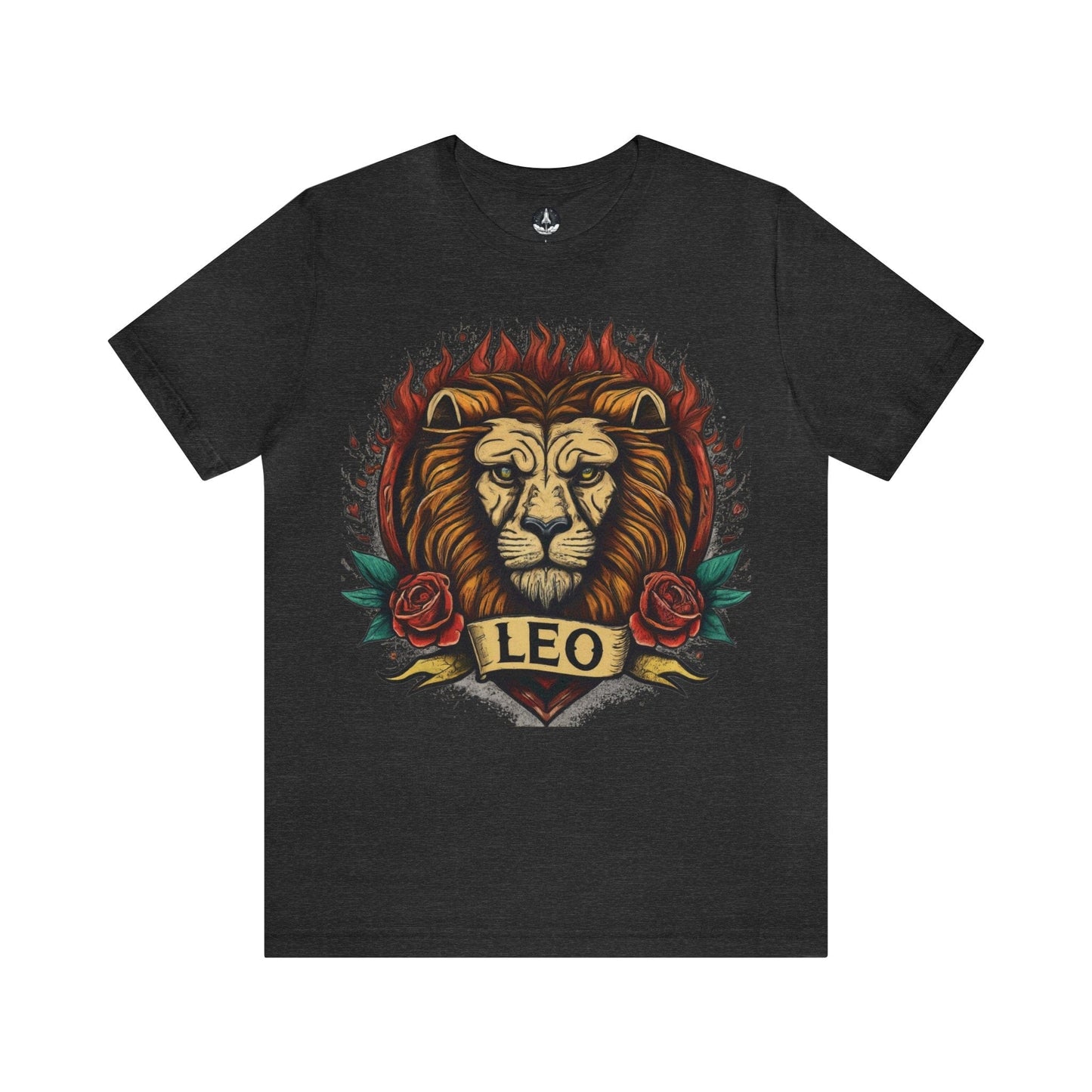 T-Shirt Old School Leo Heart Tattoo T-Shirt