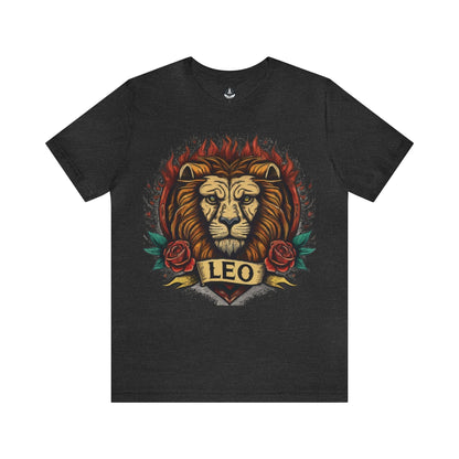 T-Shirt Old School Leo Heart Tattoo T-Shirt