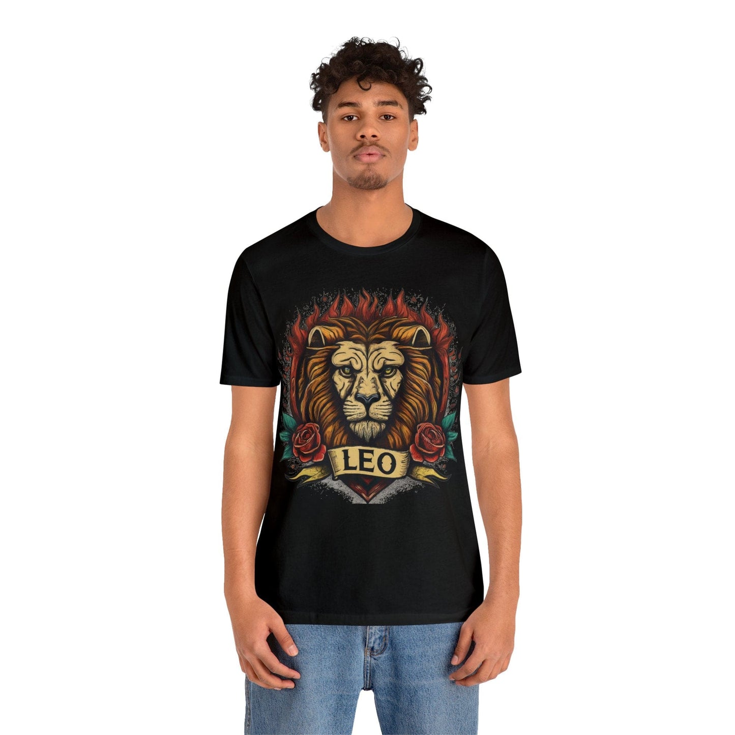 T-Shirt Old School Leo Heart Tattoo T-Shirt