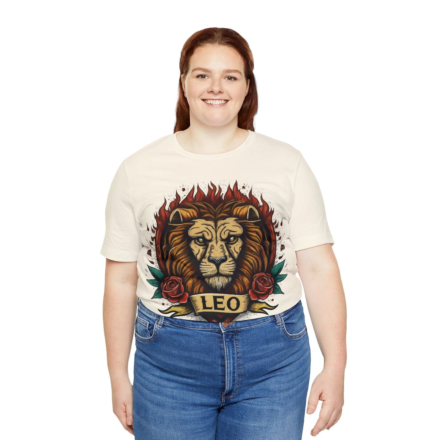 T-Shirt Old School Leo Heart Tattoo T-Shirt