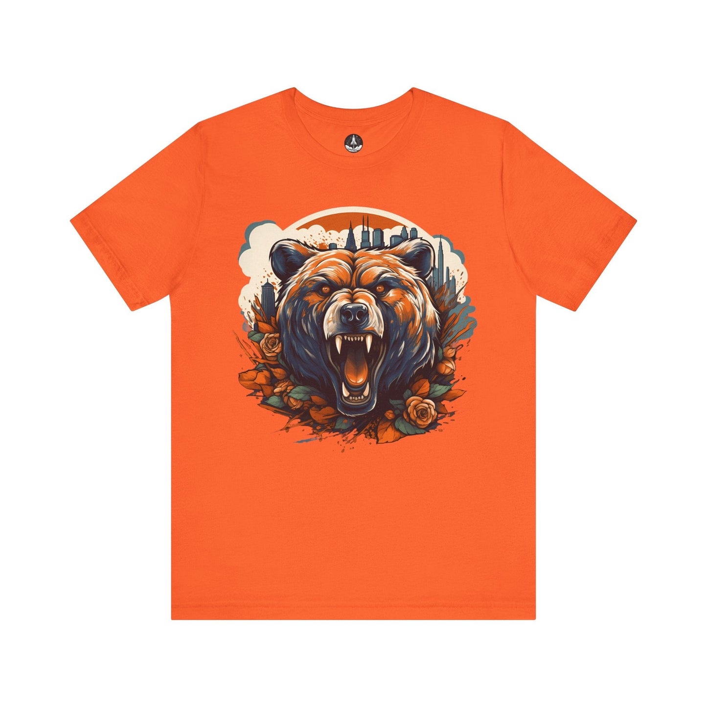 T-Shirt Orange / S Chicago Bears Floral City T-Shirt