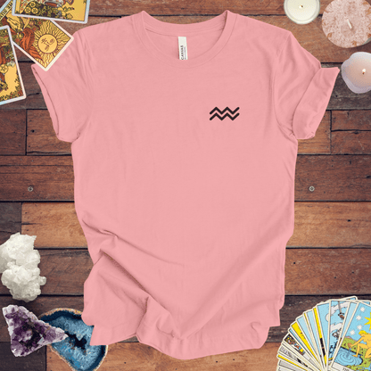 T-Shirt Pink / S Aquarius Zodiac T-Shirt: Embrace Your Inner Visionary