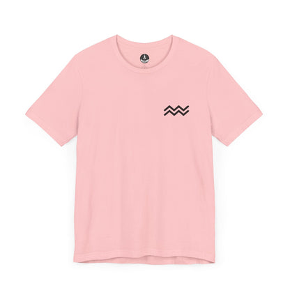 T-Shirt Pink / S Aquarius Zodiac T-Shirt: Embrace Your Inner Visionary | Unisex & Cotton