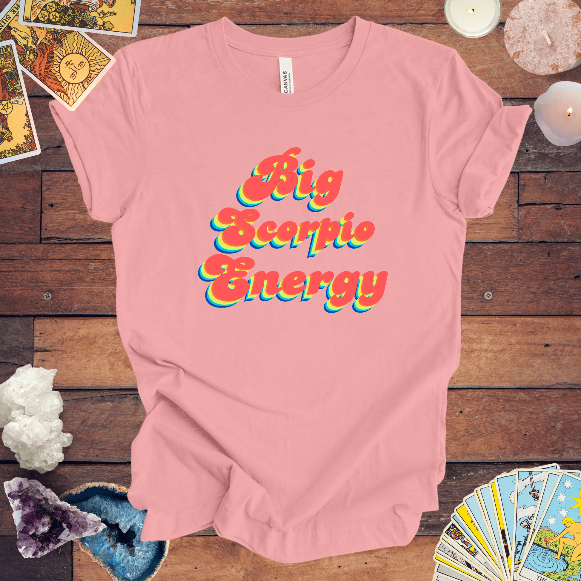 T-Shirt Pink / S Big Scorpio Energy T-Shirt