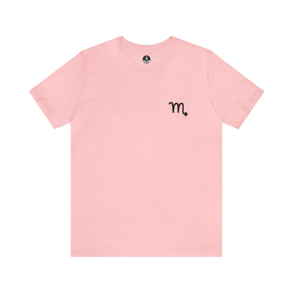 T-Shirt Pink / S Scorpio Zodiac Cipher T-Shirt: Unveil Your Mystery with Elegant Minimalism