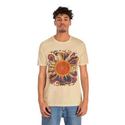 T-Shirt Pisces Sun Sign Soft T-Shirt: Flow with the Cosmic Current