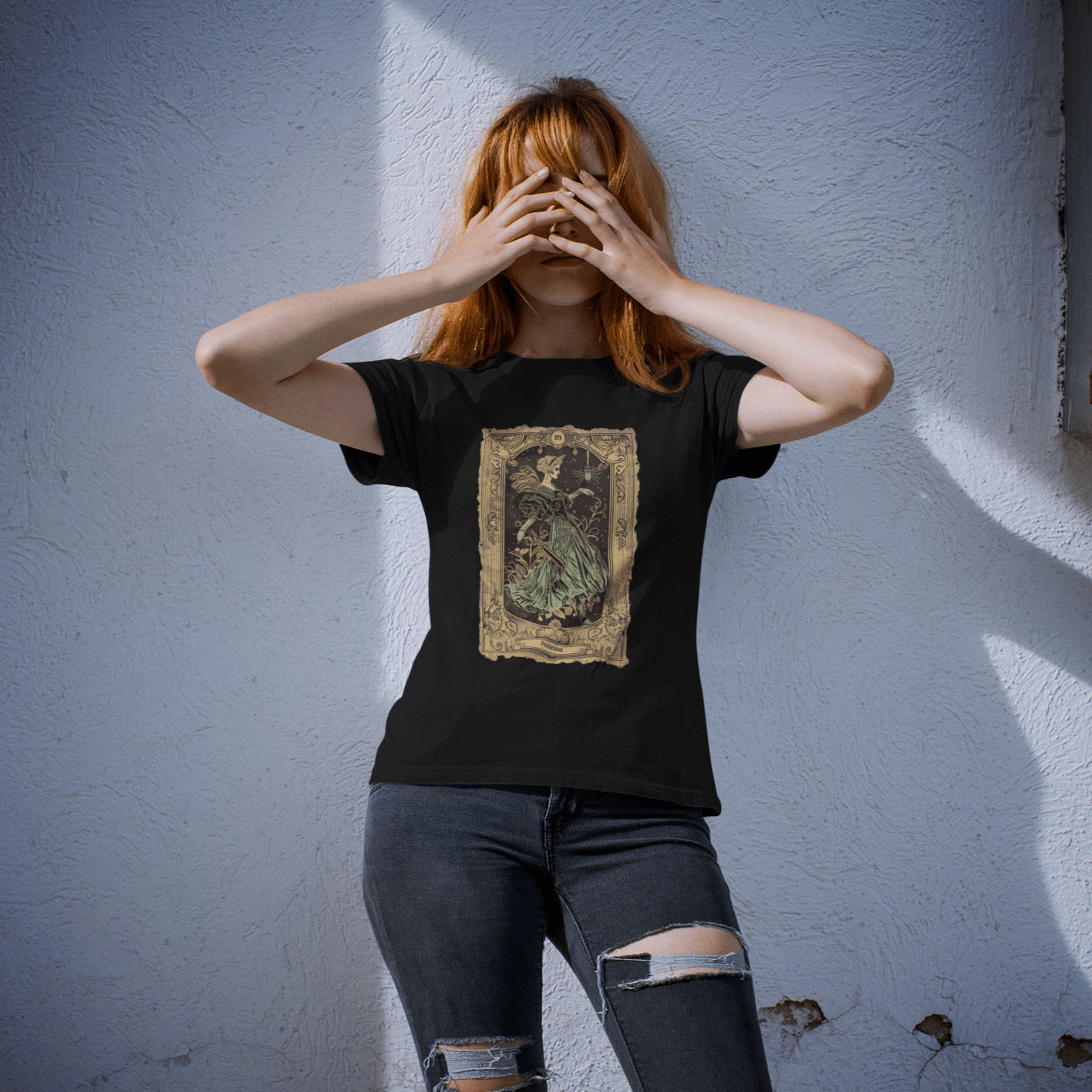 T-Shirt Possessed Maiden Tarot Card T-Shirt - Halloween Limited Edition