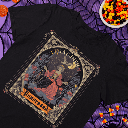 T-Shirt Possessed Virgo Halloween Tarot Card T-Shirt - Halloween Limited Edition