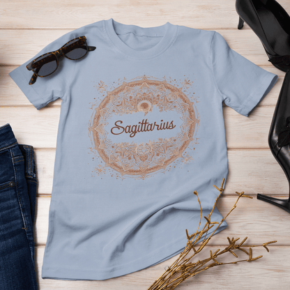 T-Shirt Sagittarius Mandala Archer T-Shirt: Aim High with Artistic Precision