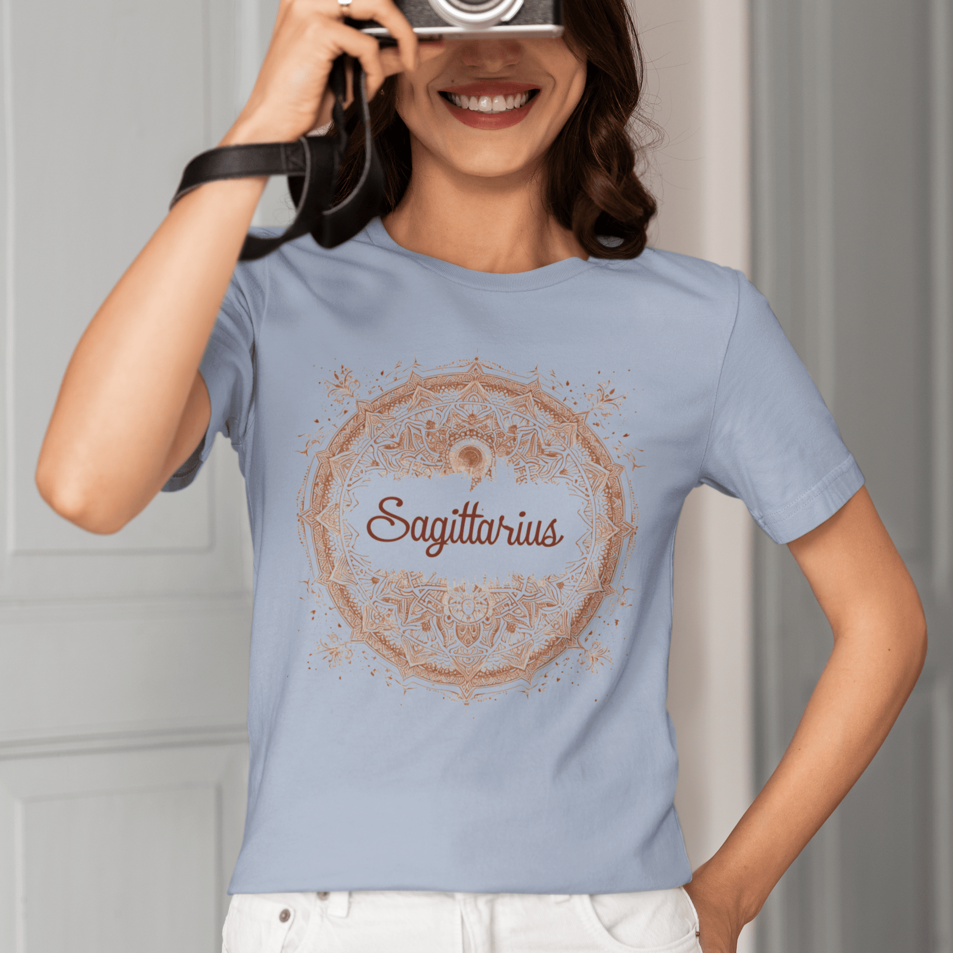 T-Shirt Sagittarius Mandala Archer T-Shirt: Aim High with Artistic Precision