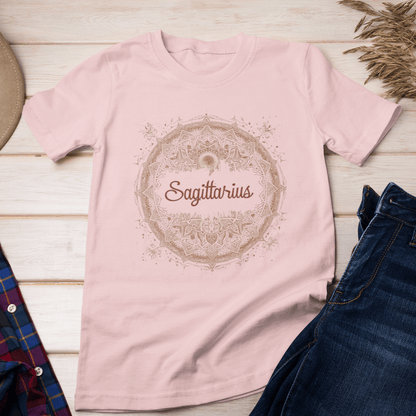 T-Shirt Sagittarius Mandala Archer T-Shirt: Aim High with Artistic Precision