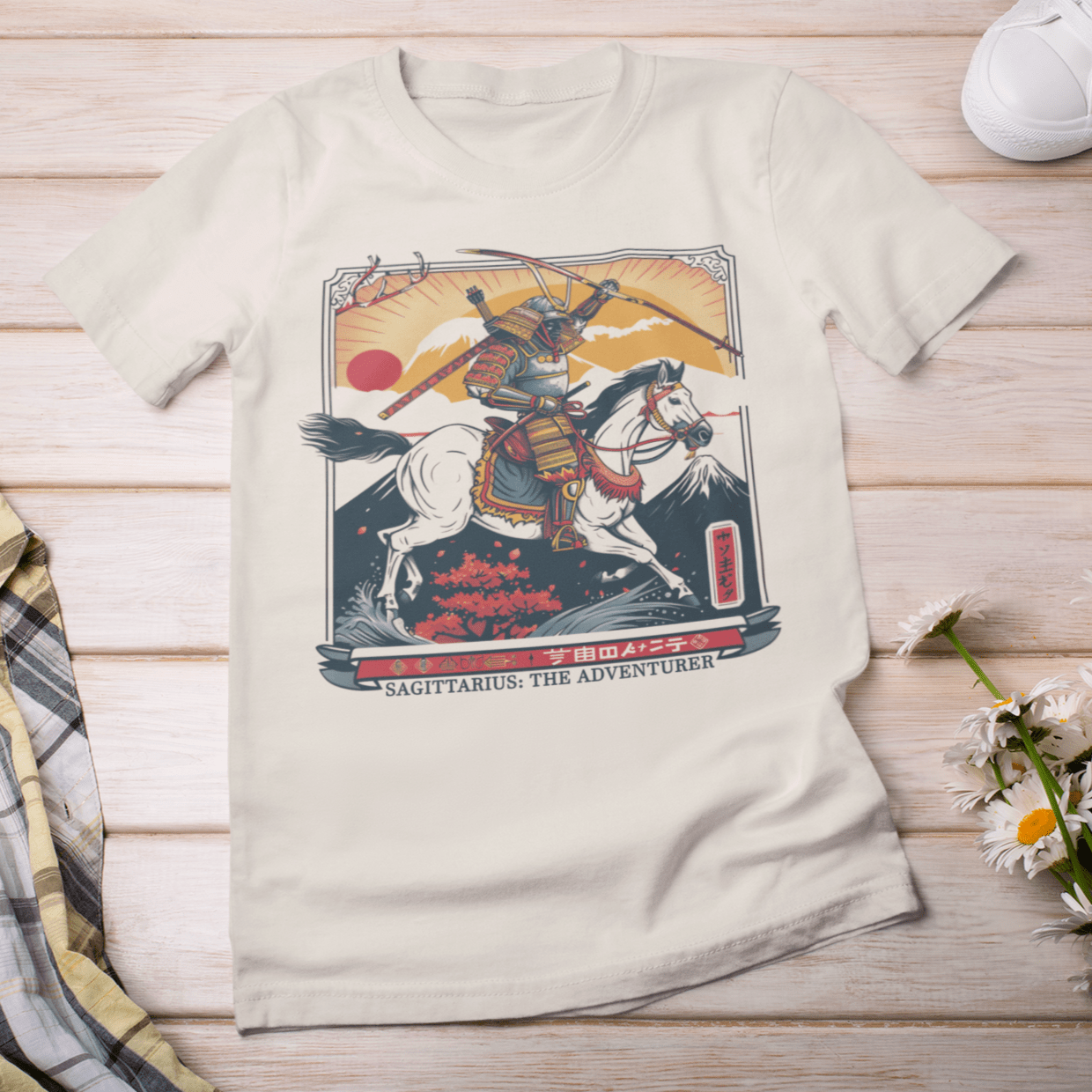 T-Shirt Samurai Archer Sagittarius TShirt: Valor in the Journey