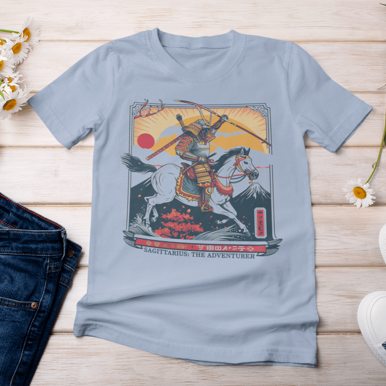 T-Shirt Samurai Archer Sagittarius TShirt: Valor in the Journey