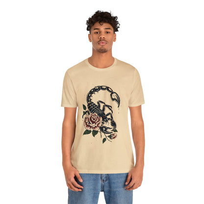 T-Shirt Scorpio's Essence TShirt: Mystical Scorpion Art on Soft Cotton