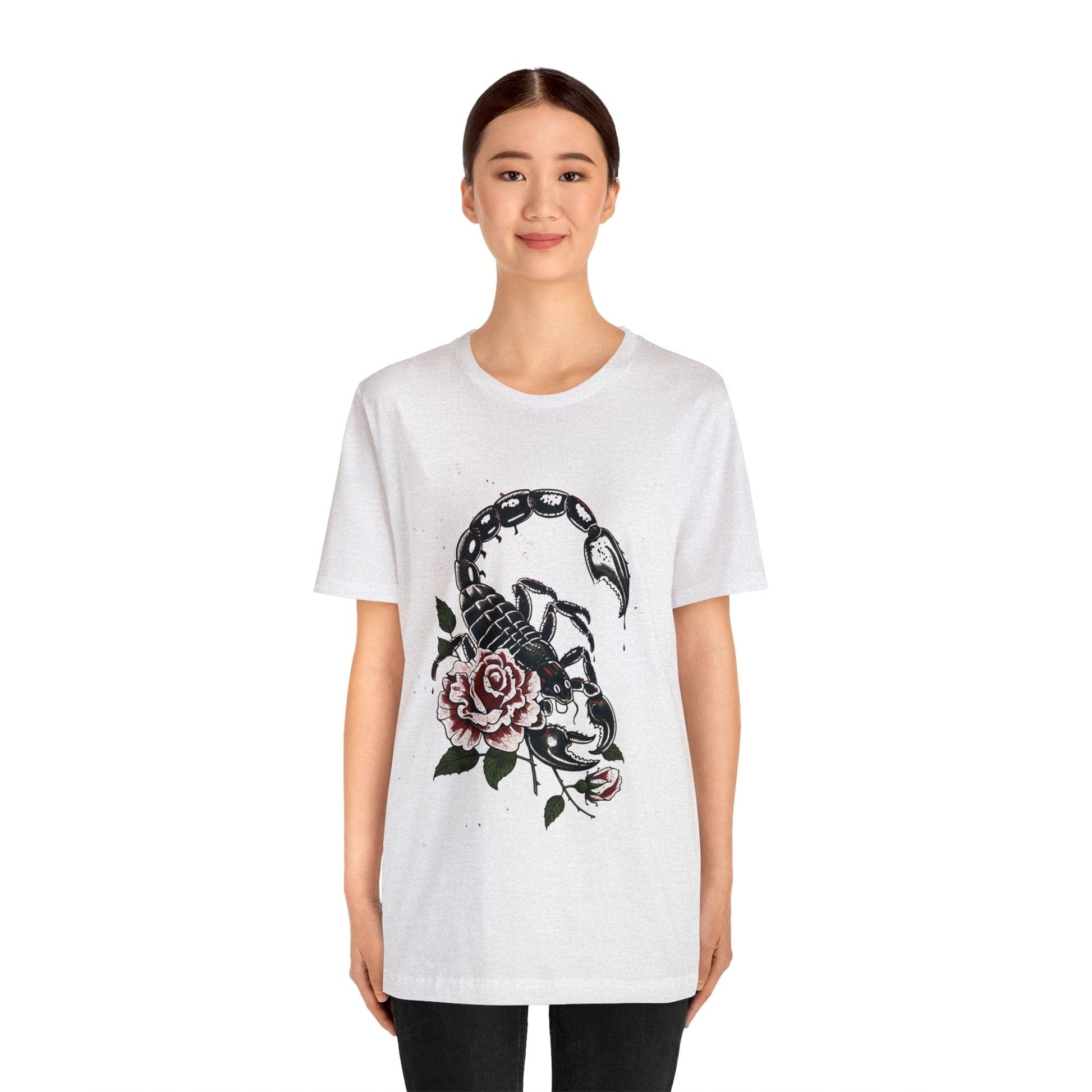 T-Shirt Scorpio's Essence TShirt: Mystical Scorpion Art on Soft Cotton