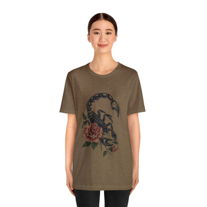 T-Shirt Scorpio's Essence TShirt: Mystical Scorpion Art on Soft Cotton