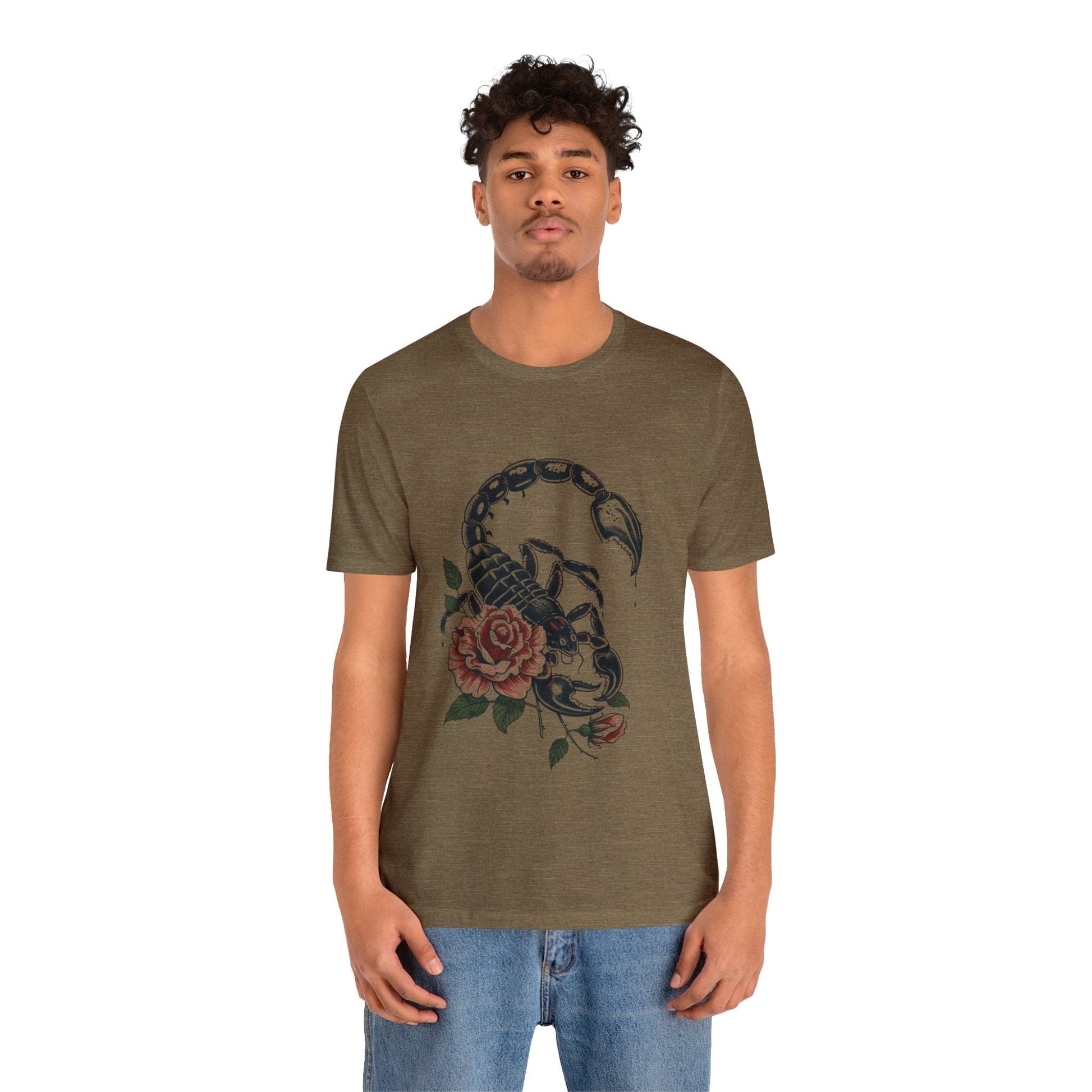 T-Shirt Scorpio's Essence TShirt: Mystical Scorpion Art on Soft Cotton