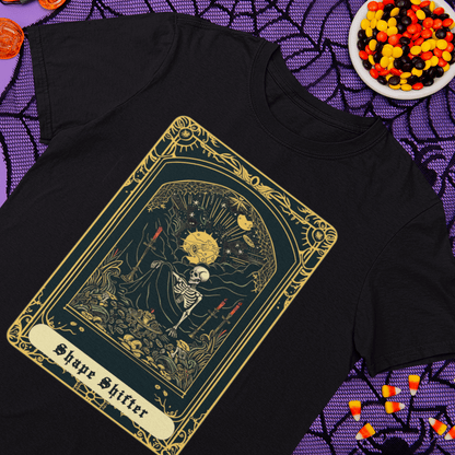 T-Shirt Skeleton Shape Shifter Tarot Card T-Shirt - Halloween Limited Edition