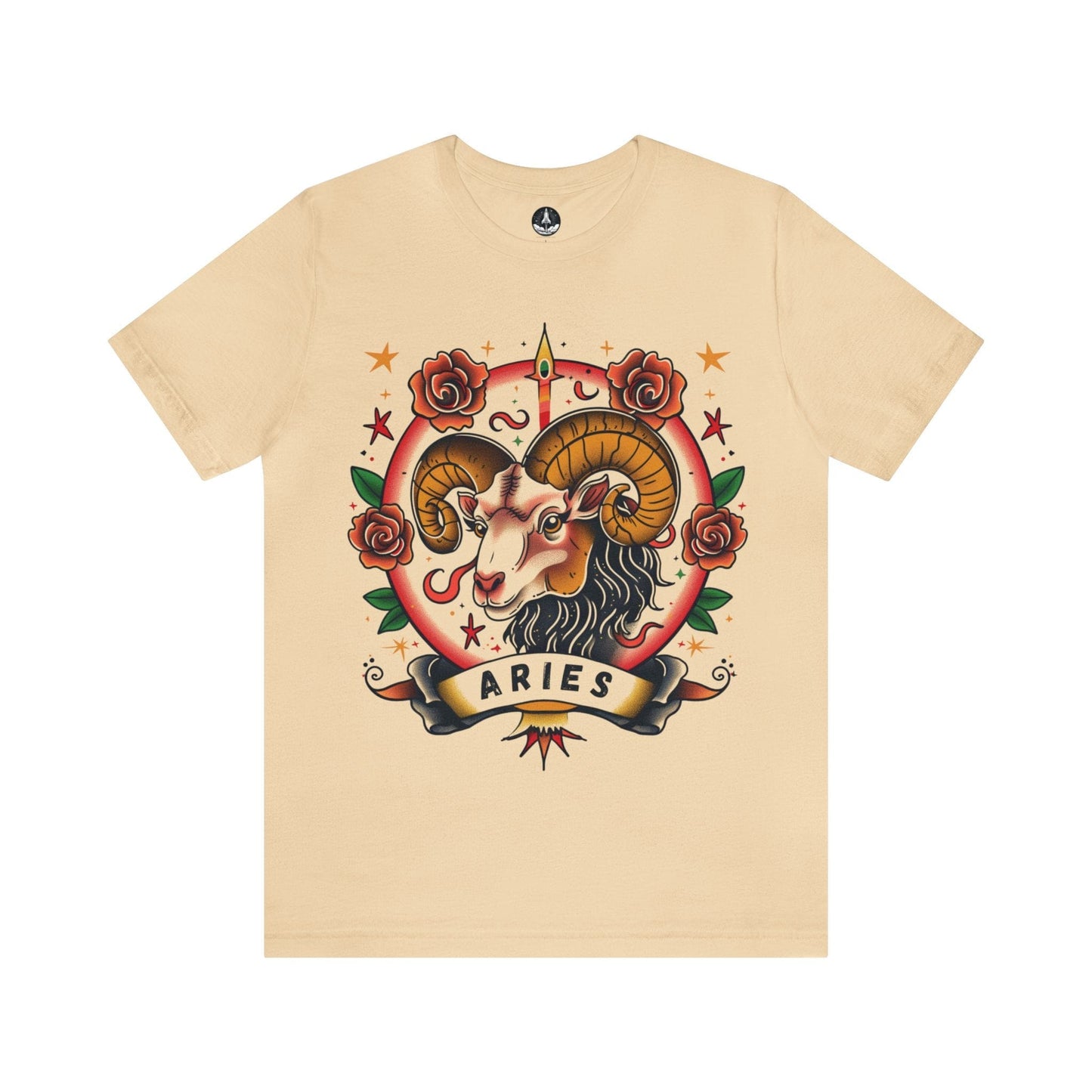 T-Shirt Soft Cream / S Bold Aries Zodiac Tee - Premium Cotton Astrology T-Shirt