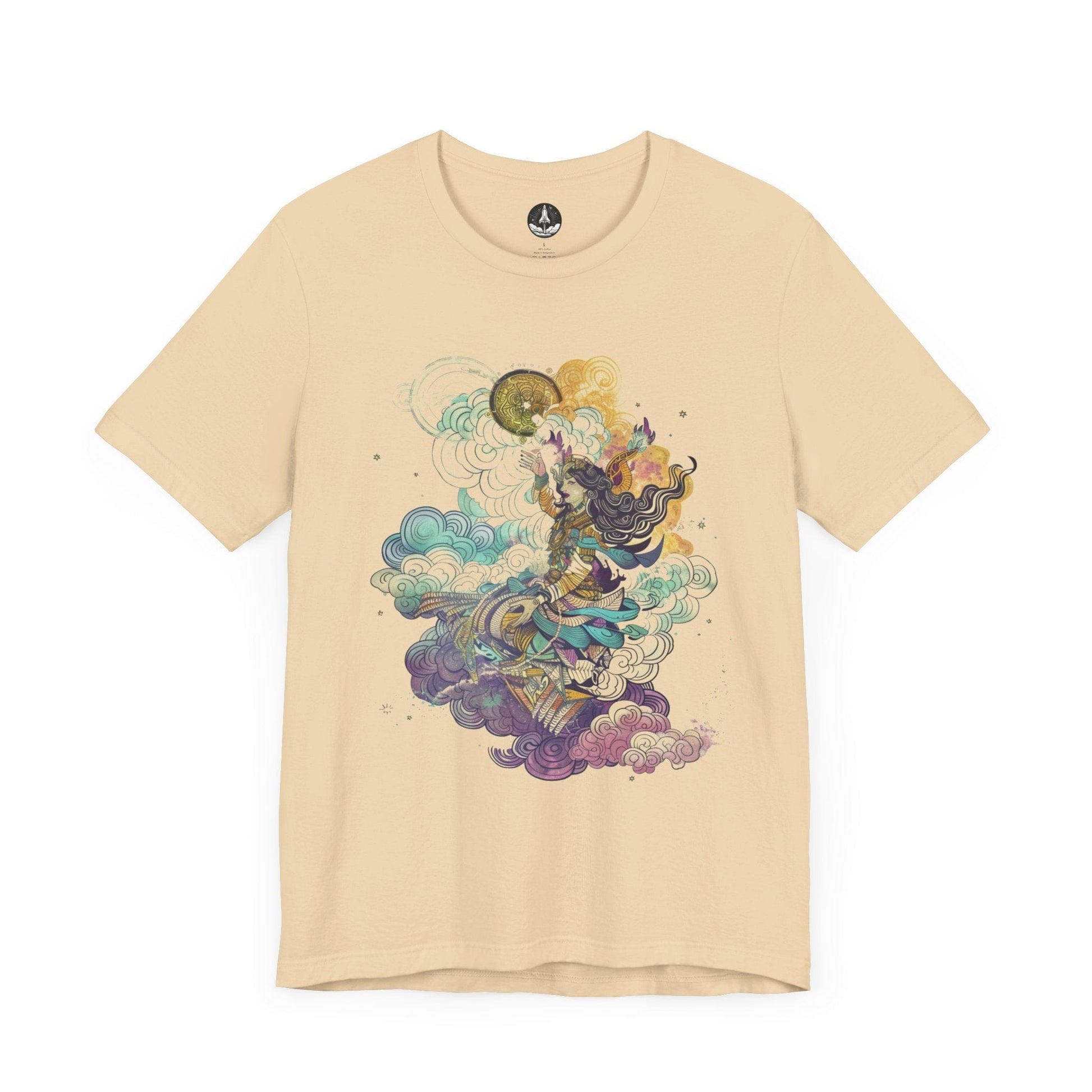 T-Shirt Soft Cream / S Celestial Harmony TShirt: Zodiac Whispers in the Wind
