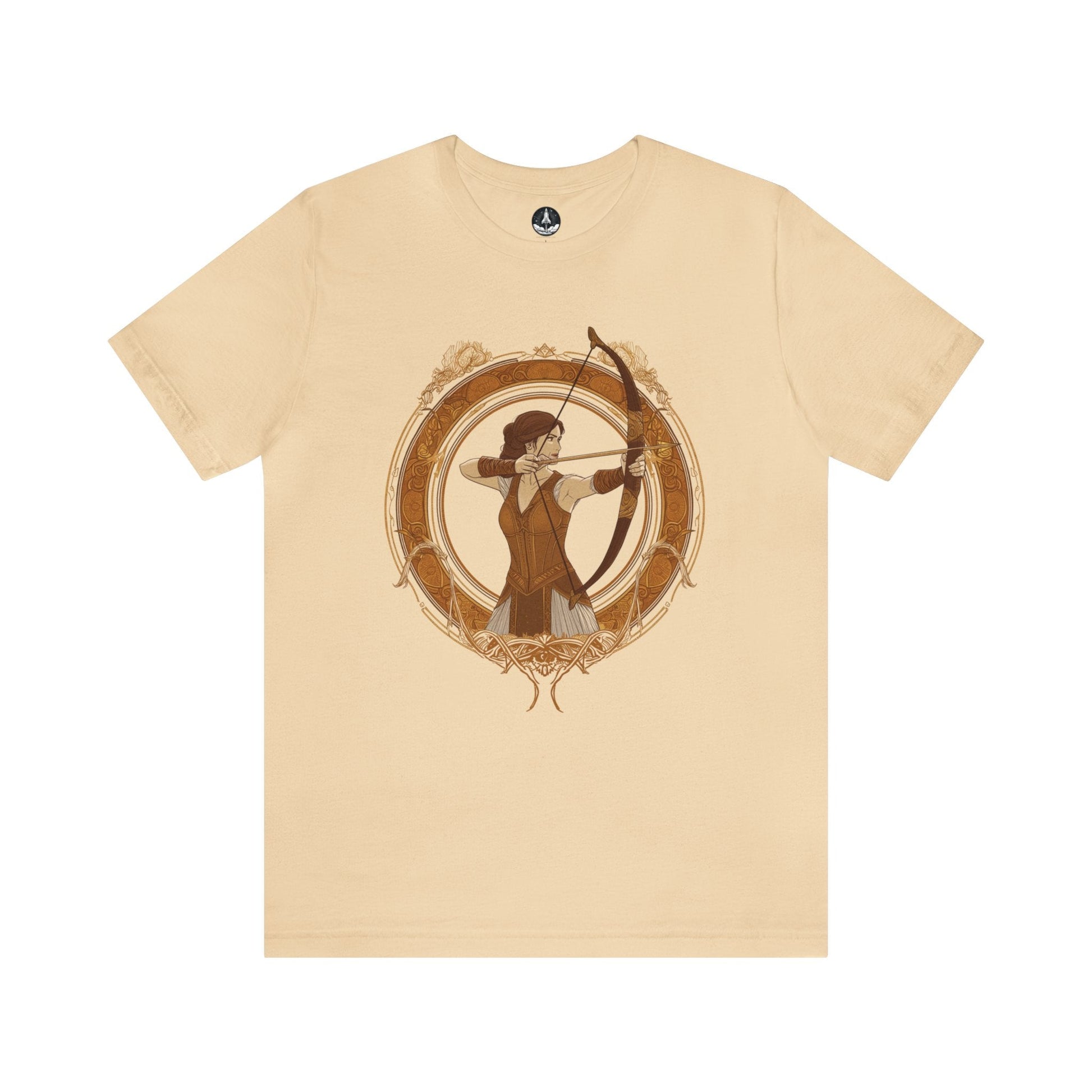 T-Shirt Soft Cream / S Cosmic Archer Sagittarius TShirt: Navigating Life with Zodiac Precision