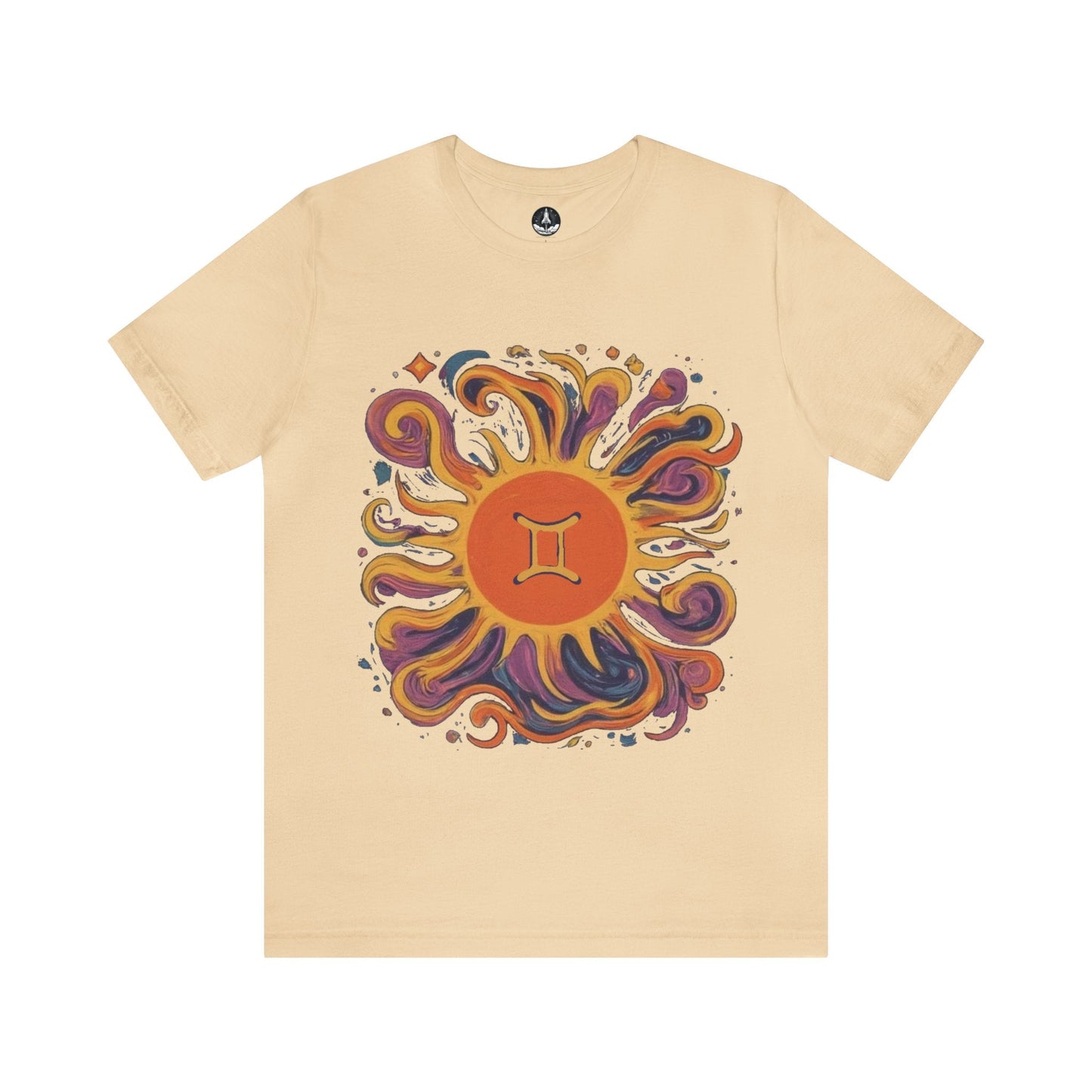 T-Shirt Soft Cream / S Gemini Solar Harmony Soft T-Shirt: Duality in Design