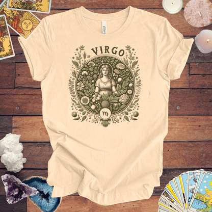 T-Shirt Soft Cream / S Herbalist's Dream: Virgo Tarot Card T-Shirt