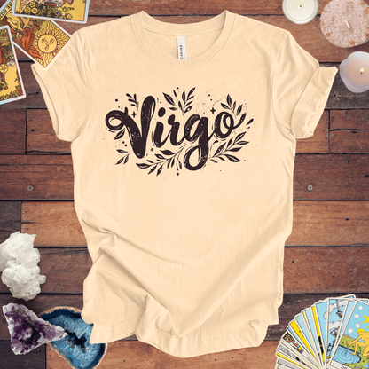 T-Shirt Soft Cream / S Ink Splattered Virtue Virgo TShirt: Artistic Precision