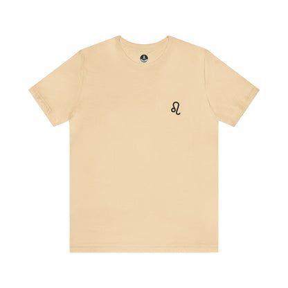 T-Shirt Soft Cream / S Leo Minimalist Majesty T-Shirt: Bold Elegance for the Zodiac King