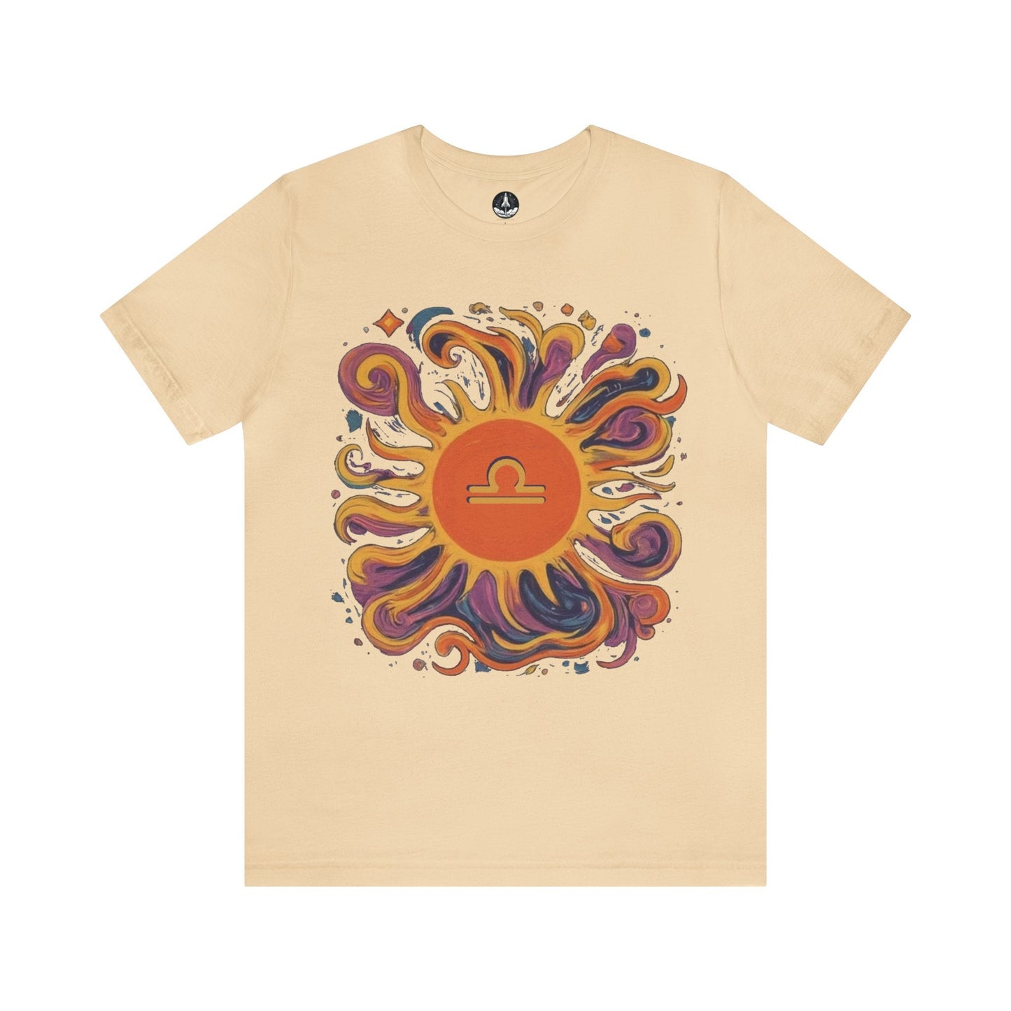 T-Shirt Soft Cream / S Libra Sun Harmony T-Shirt: Elegance in Equipoise