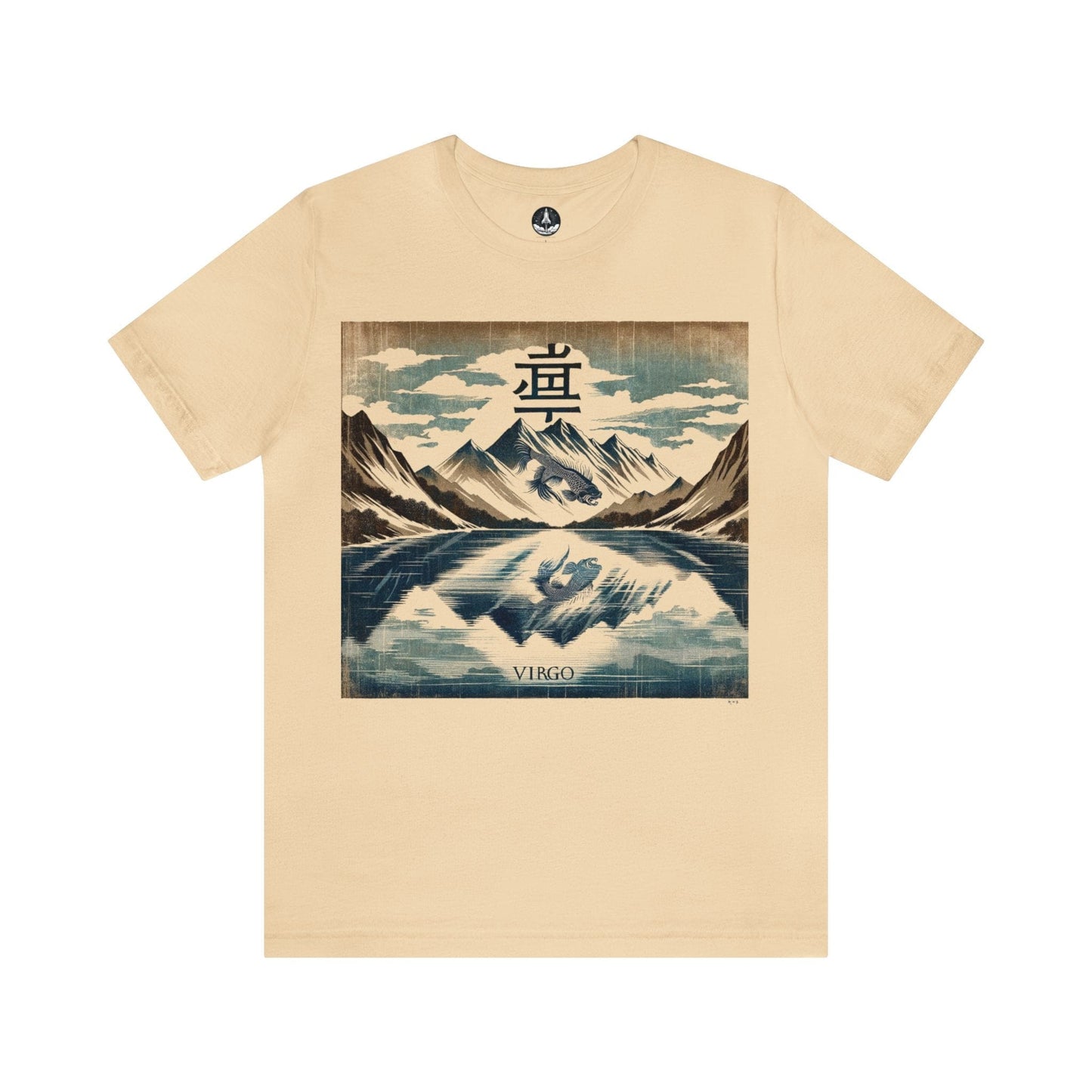 T-Shirt Soft Cream / S Mountaintop Reflection: Virgo Gyotaku T-Shirt