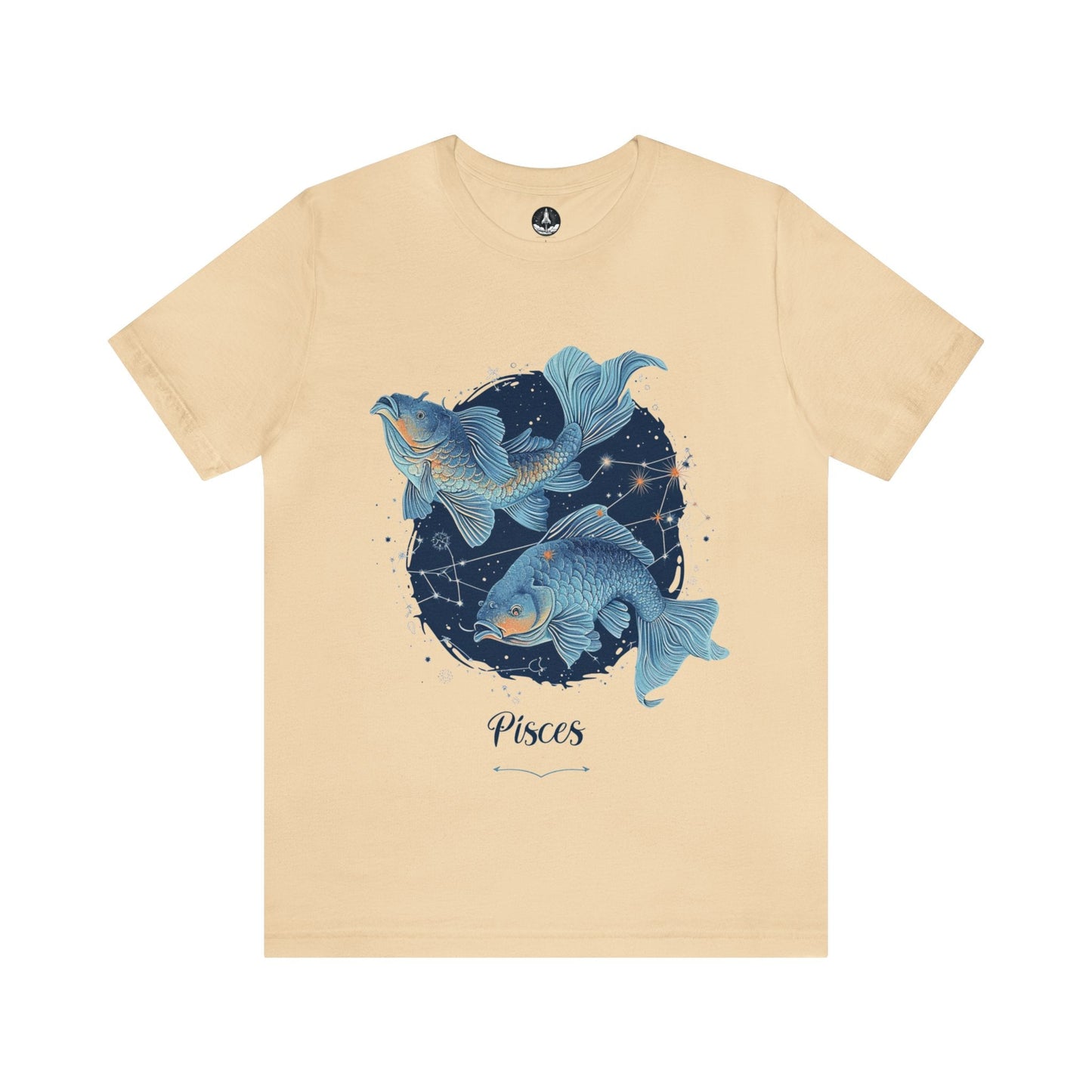 T-Shirt Soft Cream / S Mystic Pisces Flow T-Shirt: Ocean-Inspired Design on Premium Fabric