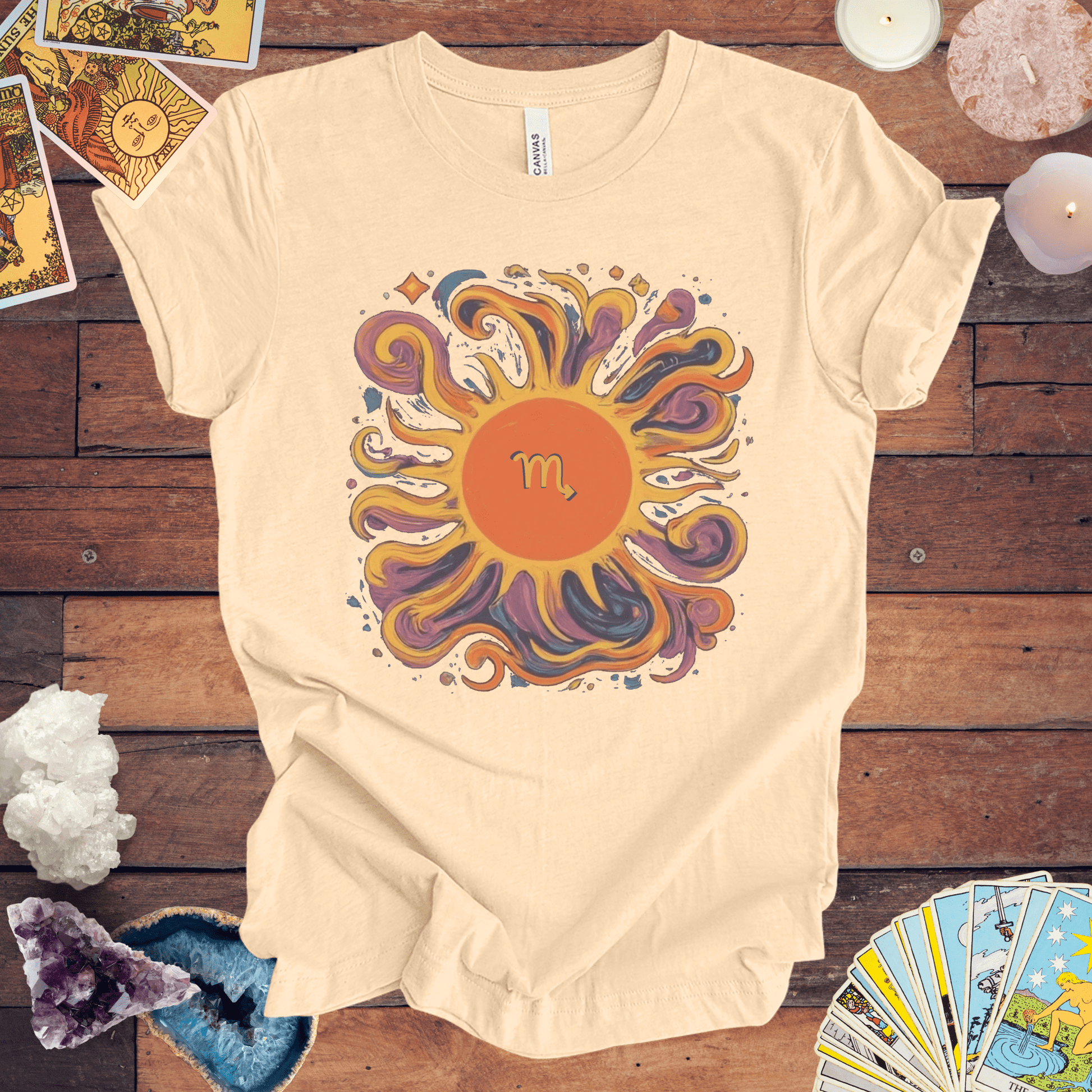 T-Shirt Soft Cream / S Scorpio Sun Sign T-Shirt: Unveil Your Inner Force