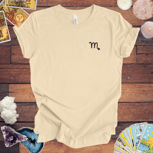 T-Shirt Soft Cream / S Scorpio Zodiac Cipher T-Shirt: Unveil Your Mystery with Elegant Minimalism