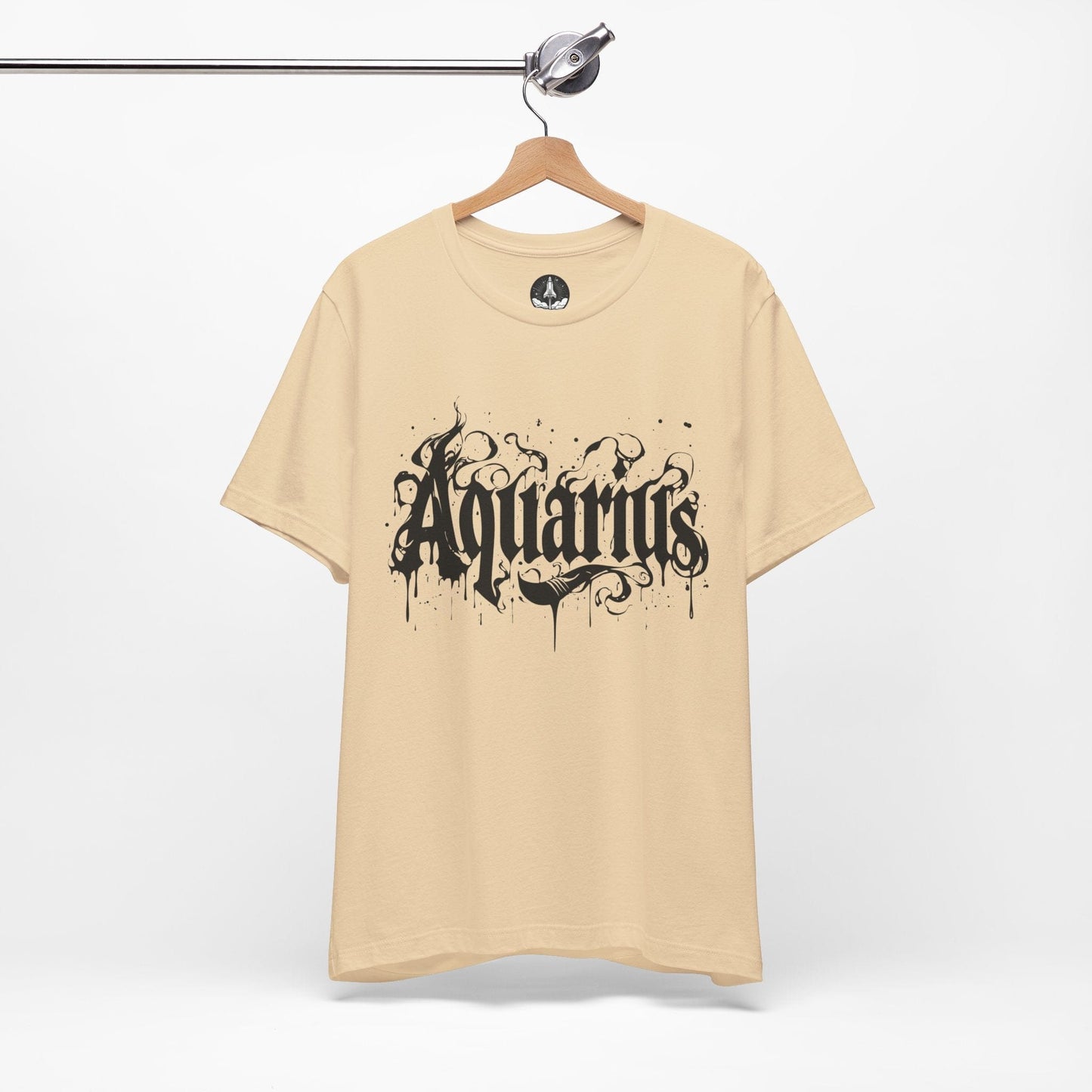 T-Shirt Soft Cream / S Stellar Flow Aquarius TShirt: Embrace the Cosmic Wave