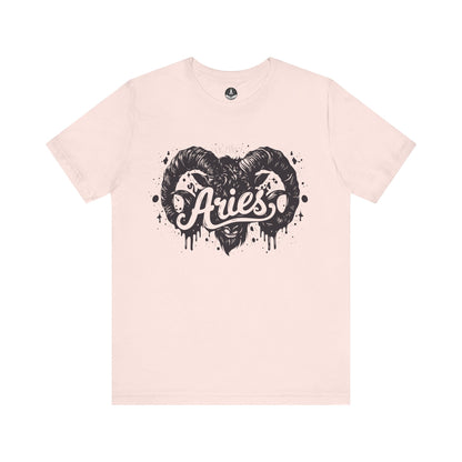 T-Shirt Soft Pink / S Aries Bold Ram Tee - Unleash Your Zodiac Power