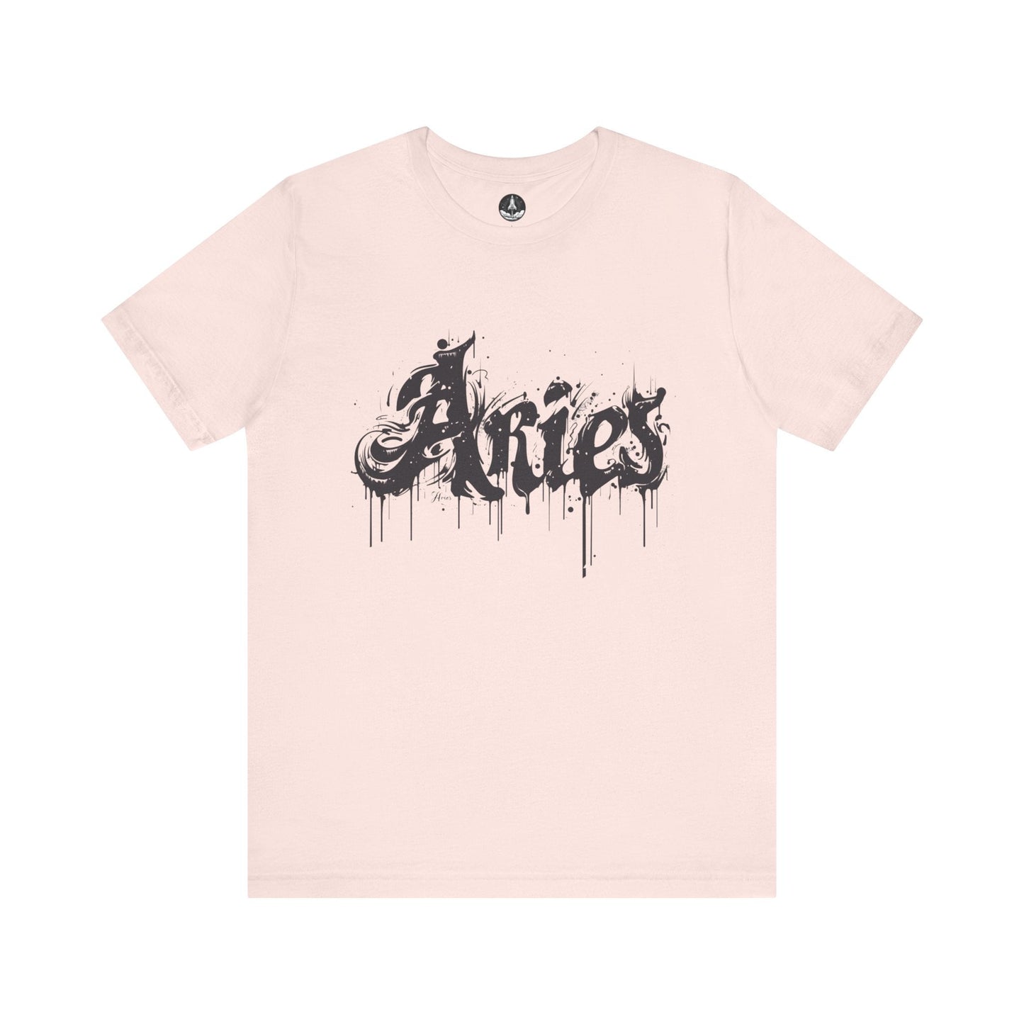 T-Shirt Soft Pink / S Ink-Dripped Aries Energy TShirt – Channel Your Inner Fire