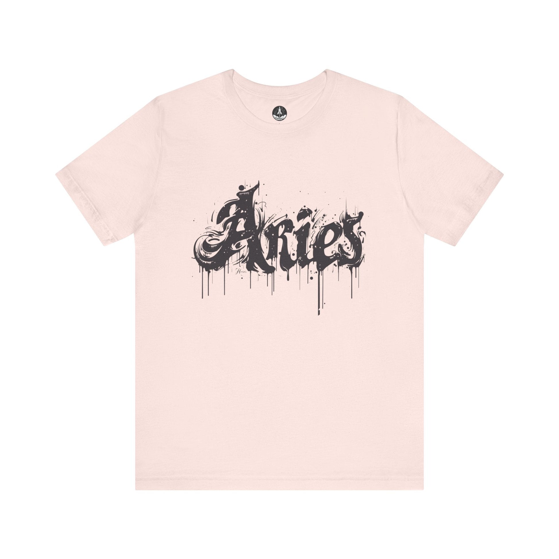 T-Shirt Soft Pink / S Ink-Dripped Aries Energy TShirt – Channel Your Inner Fire