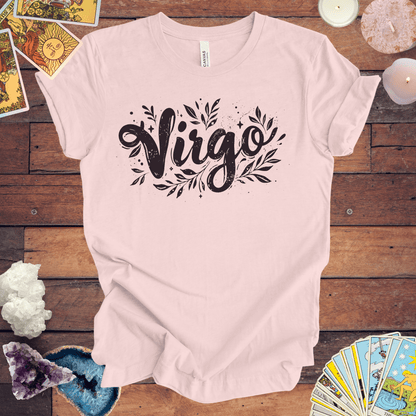 T-Shirt Soft Pink / S Ink Splattered Virtue Virgo TShirt: Artistic Precision