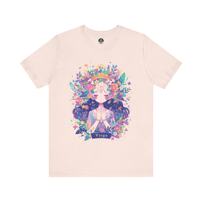 T-Shirt Soft Pink / S Neon Blossom Virgo TShirt: Luminous Purity